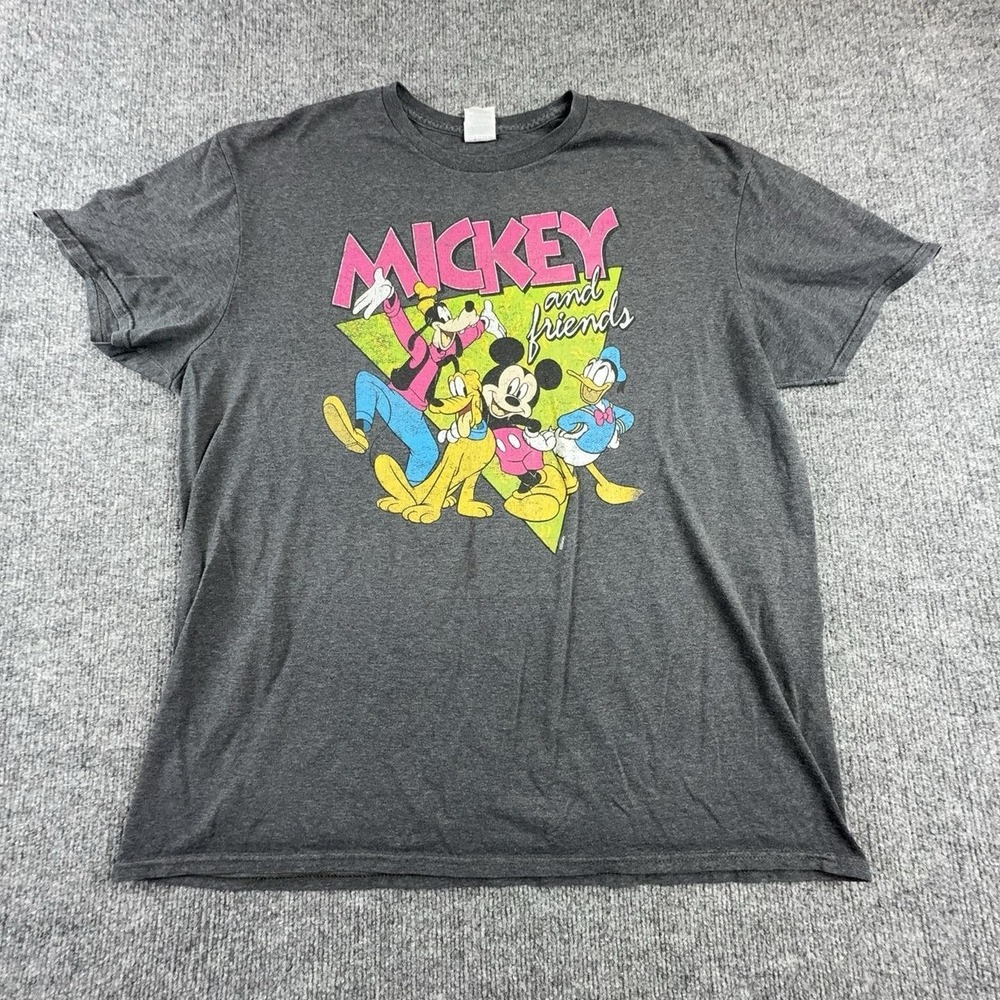Delta Soft Shirt Mens XL Gray Mickey Mouse And Friends Disney Graphic Tee